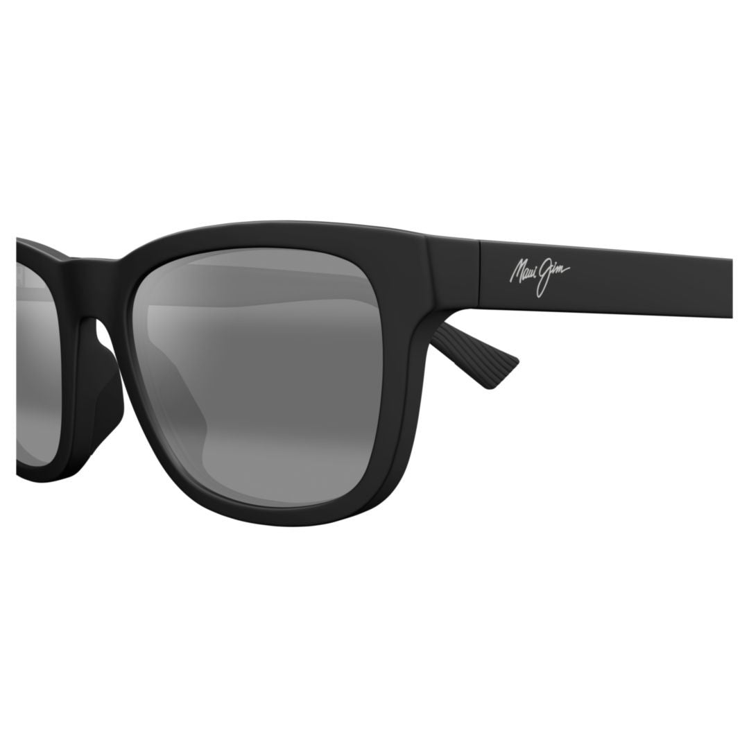 Maui Jim Matte Black Kapii Rectangular Sunglasses