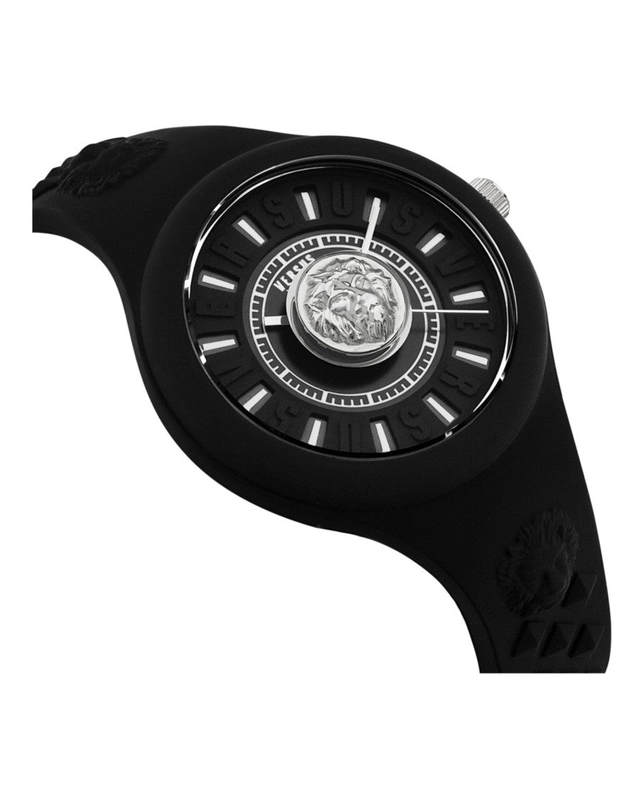 Versus Versace Fire Island Lion Strap Watch With 39Mm Black Case