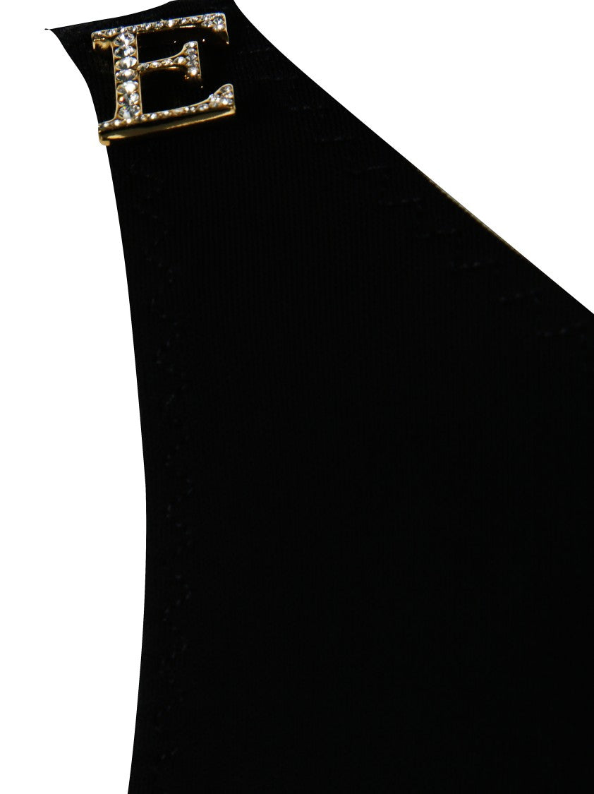 Elisabetta Franchi Rhinestone Hardware Scoop Neck Bodysuit