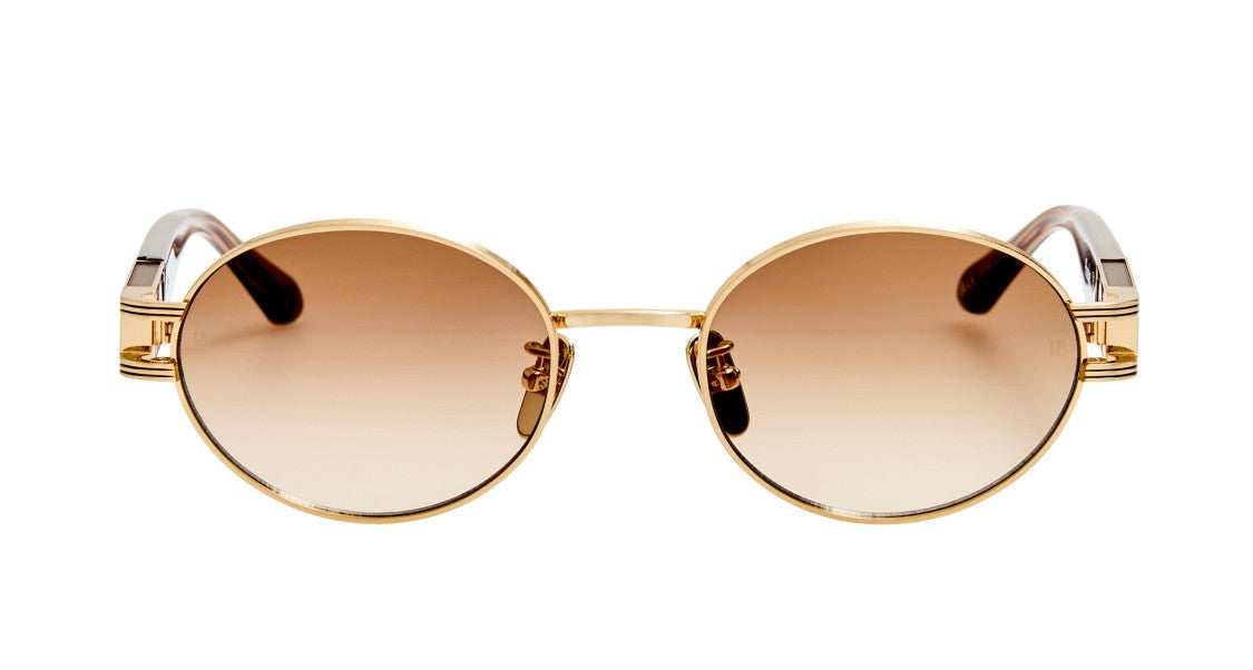 Linda Farrow Lfl Round Gradient Brown Lens Sunglasses