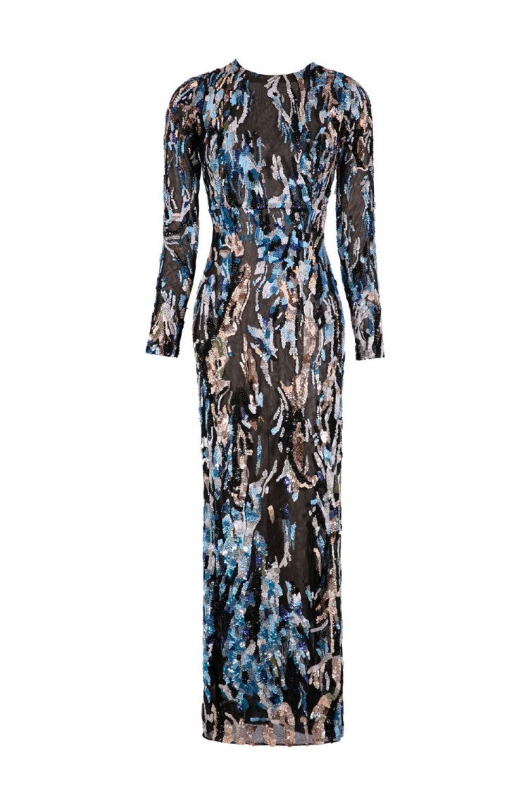 Saiid Kobeisy Fitted Beaded Tulle Dress