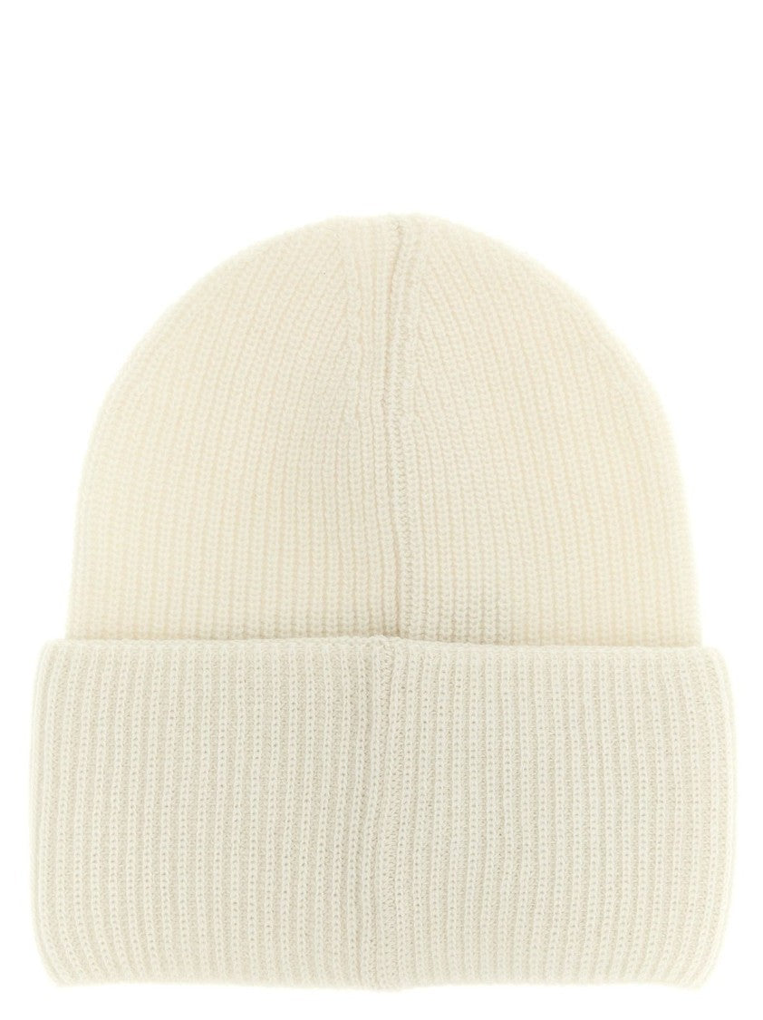 Moncler Beige Classic Hat With Rounded Crown And Curved Brim