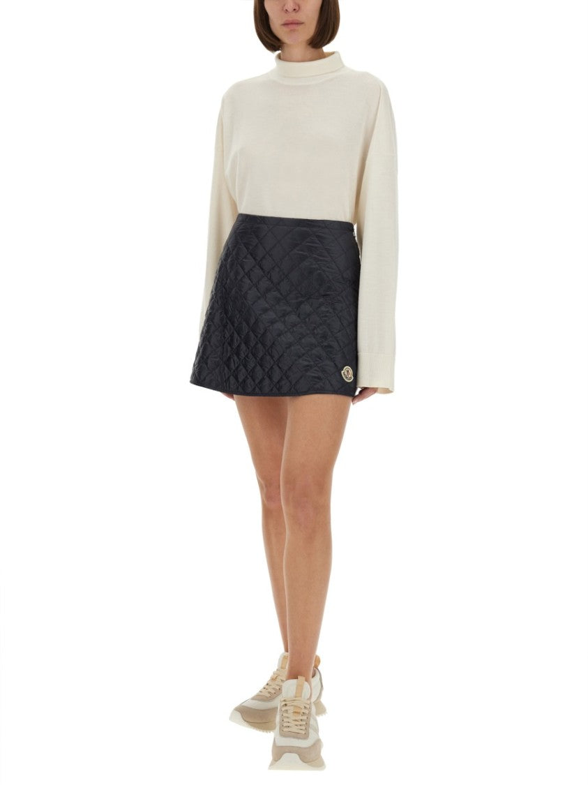 Moncler Diamond Pattern Quilted Mini Skirt