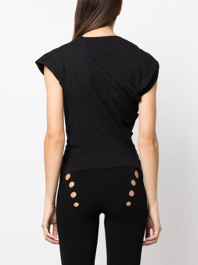 Vivienne Westwood Asymmetric Draped Black Top