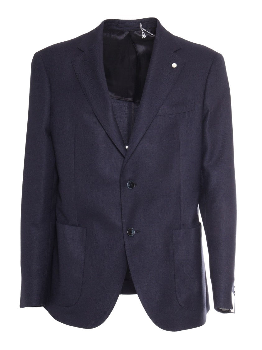 Luigi Bianchi Tailored Black Virgin Wool Jacket