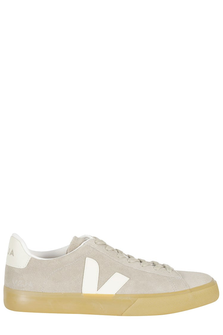 Veja Beige Campo Suede Side-Logo Suede Sneakers
