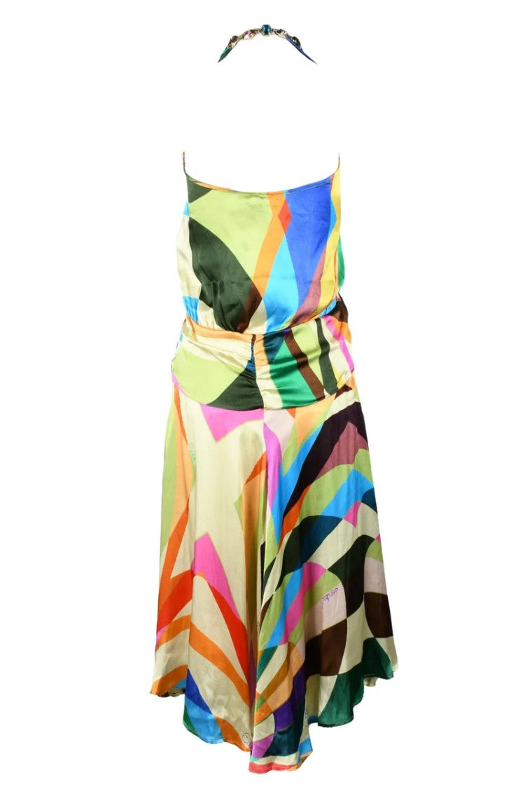 Weili Zheng Sleeveless Mini Dress With Geometric Print