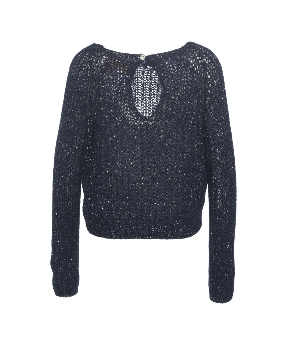 Kaos Glitter-Embroidered Sweater