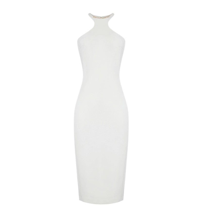 Elisabetta Franchi Sleeveless Metal Detail Midi Dress