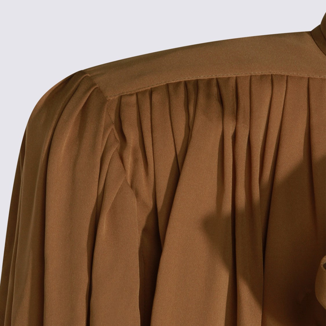 Khaite High Neck Blouse With Bow Tie