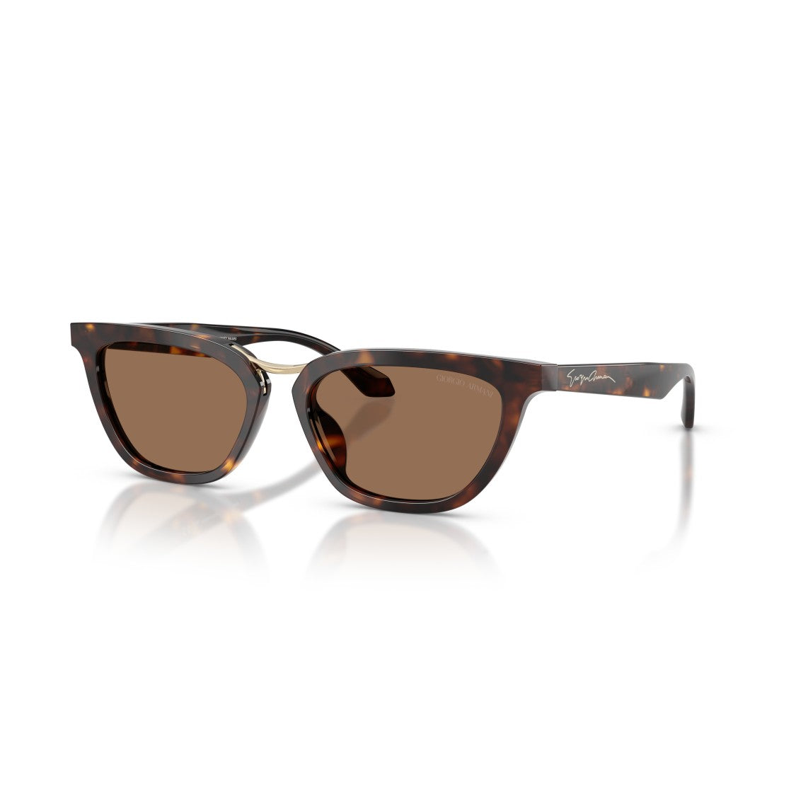 Giorgio Armani 0Ar8253u Tortoiseshell Cat-Eye Sunglasses With Gold Bridge