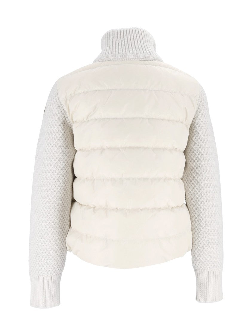Parajumpers Padded Quilted Bomber Jacket With Textured Sleeves