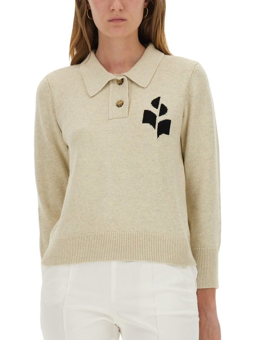 Isabel Marant Étoile Embroidered Logo With Classic Collar Polo Shirt