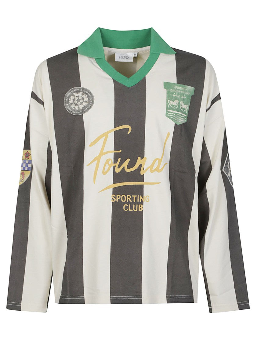 Found Striped Sport Vertical Stripe Cotton T-Shirt