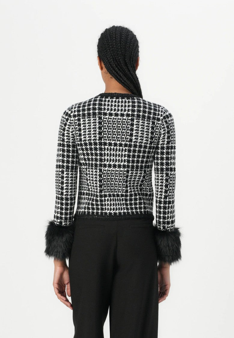 Twin-Set Knit Jacket With Sophisticated Jacquard Design