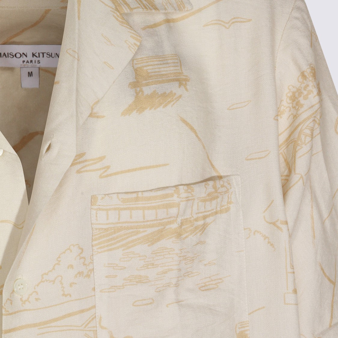 Maison Kitsuné Relaxed Fit Short-Sleeve Shirt With Scenic Print