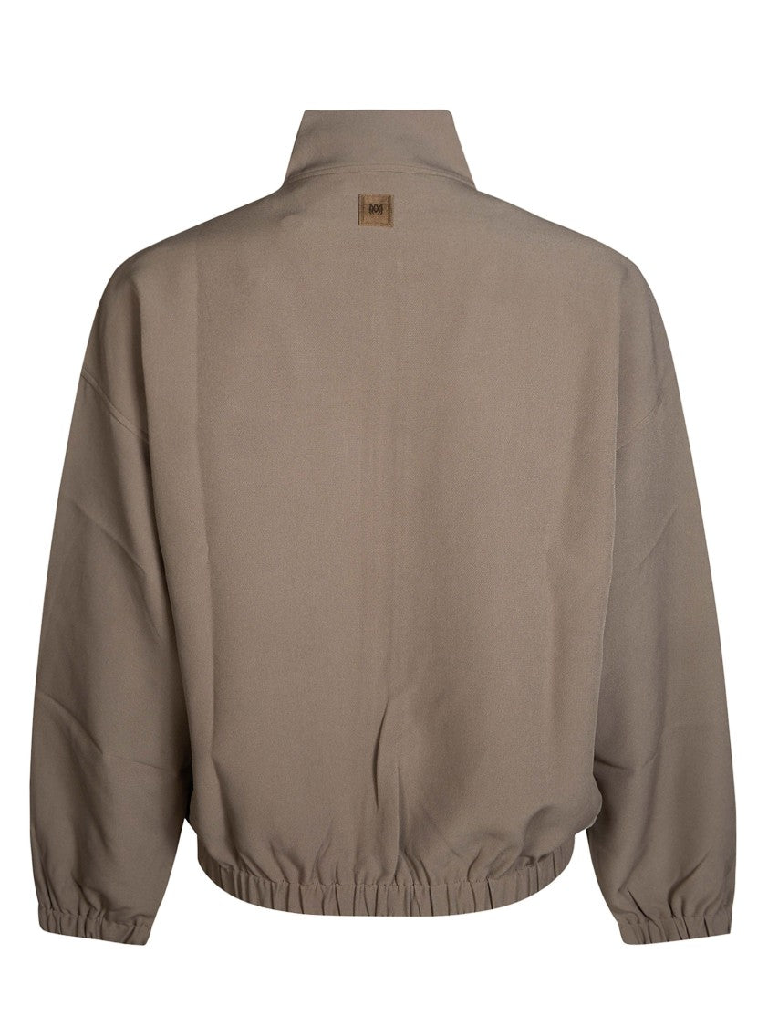 Amiri Cropped Track Jacket With High Collar And Elasticated Details