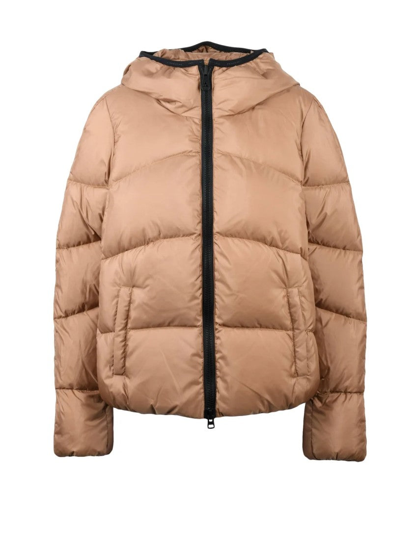 Peuterey Yellow Carena Hooded Quilted Down Jacket