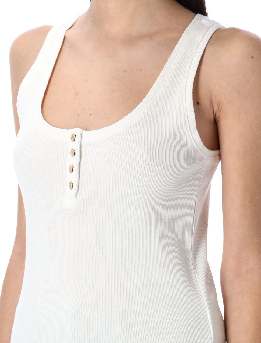 Anine Bing Fitted Ribbed Tank Top With Scoop Neckline