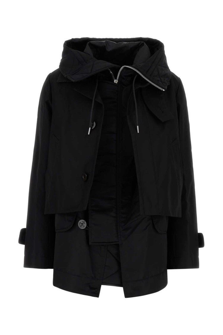 Sacai Black Cotton Blend Jacket