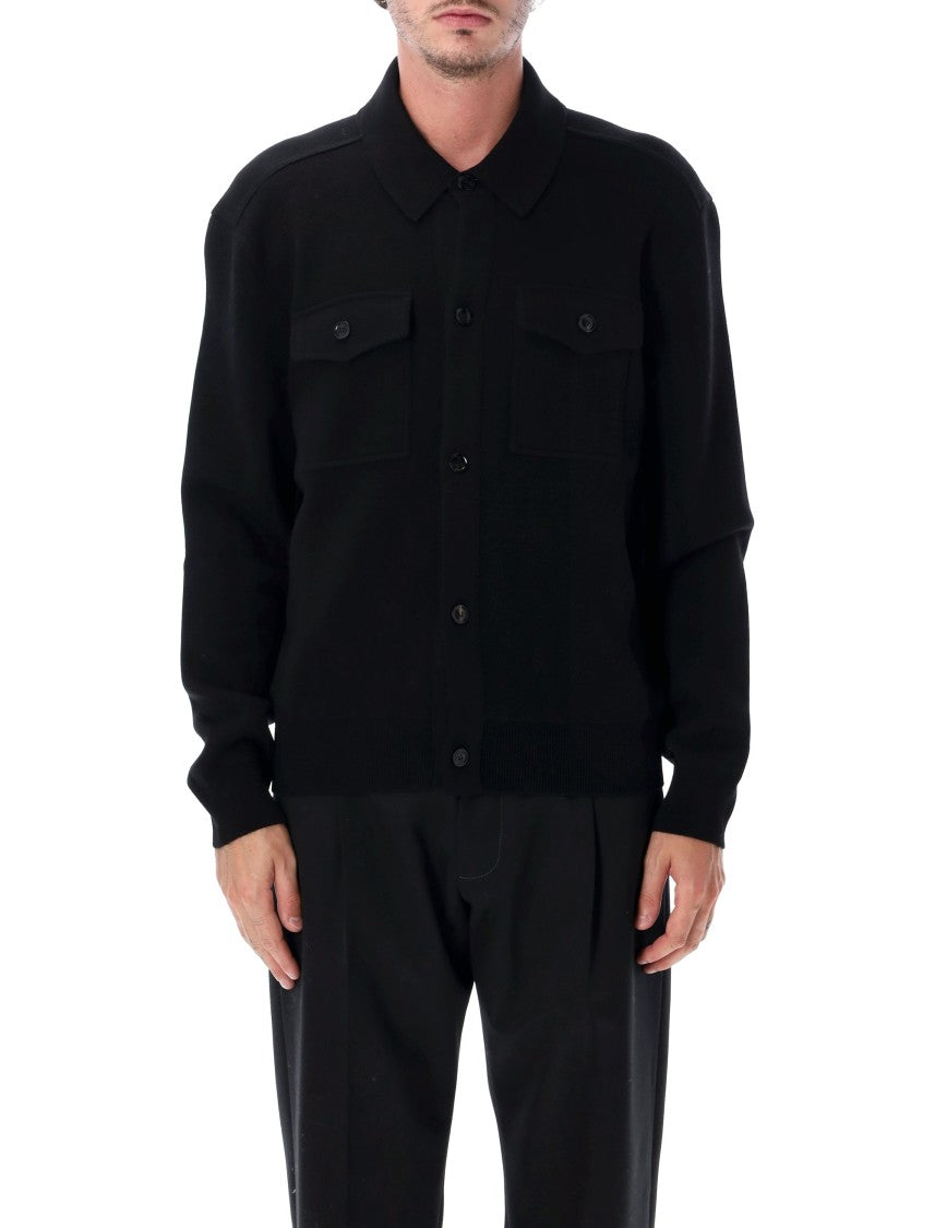 Tom Ford Double Face Wool-Cashmere Horn-Button Overshirt