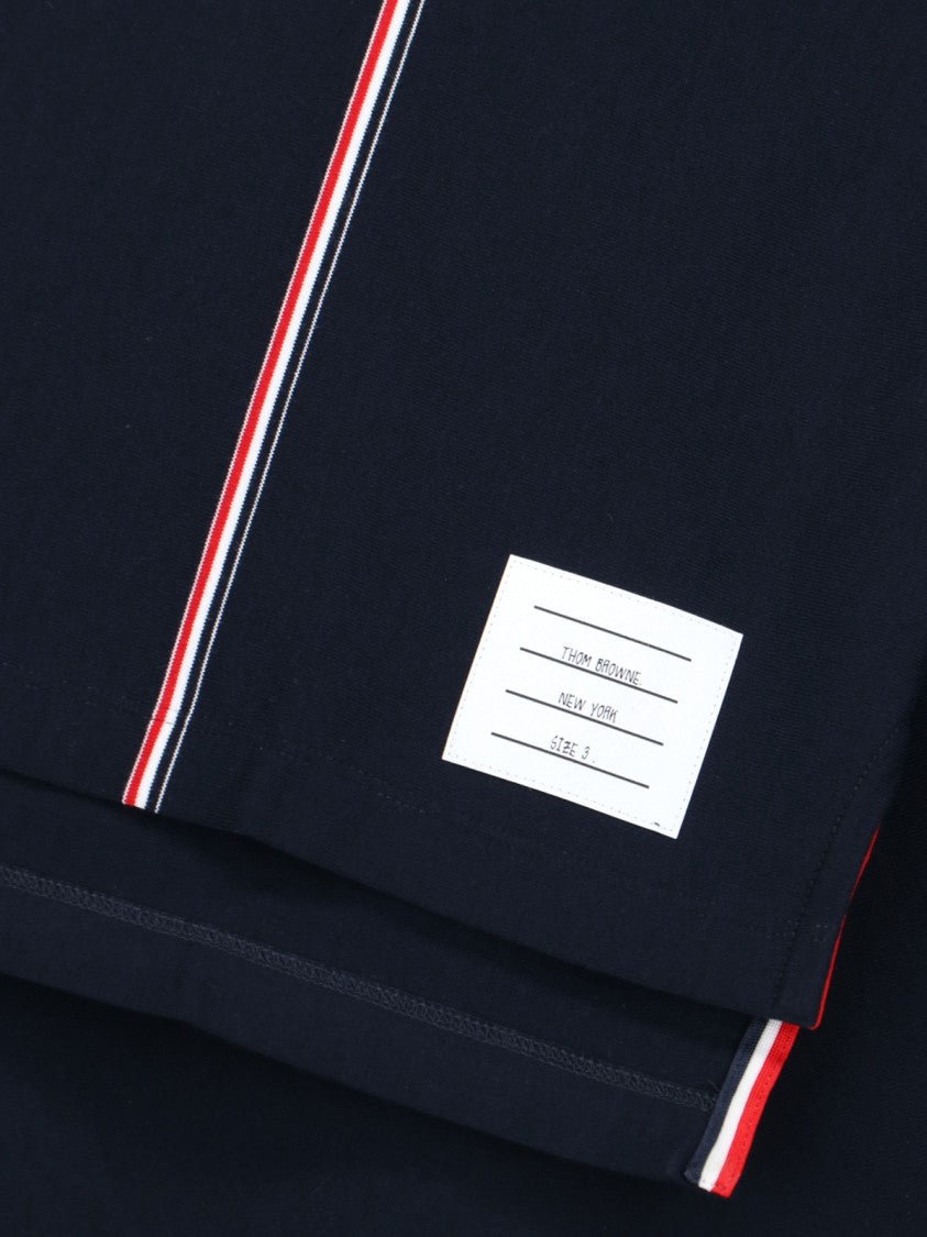 Thom Browne Tricolor Detail T-Shirt – Blue