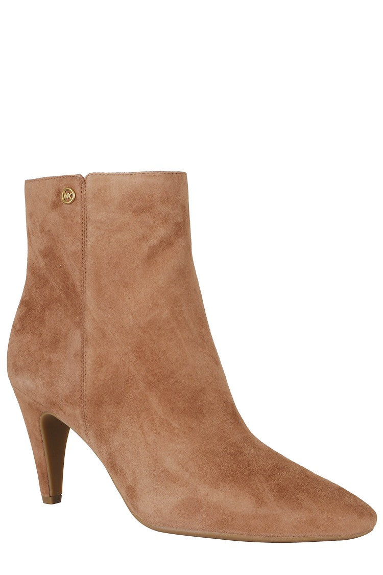 Michael Michael Kors Daniela Luggage Pointed Toe Suede Ankle Boots