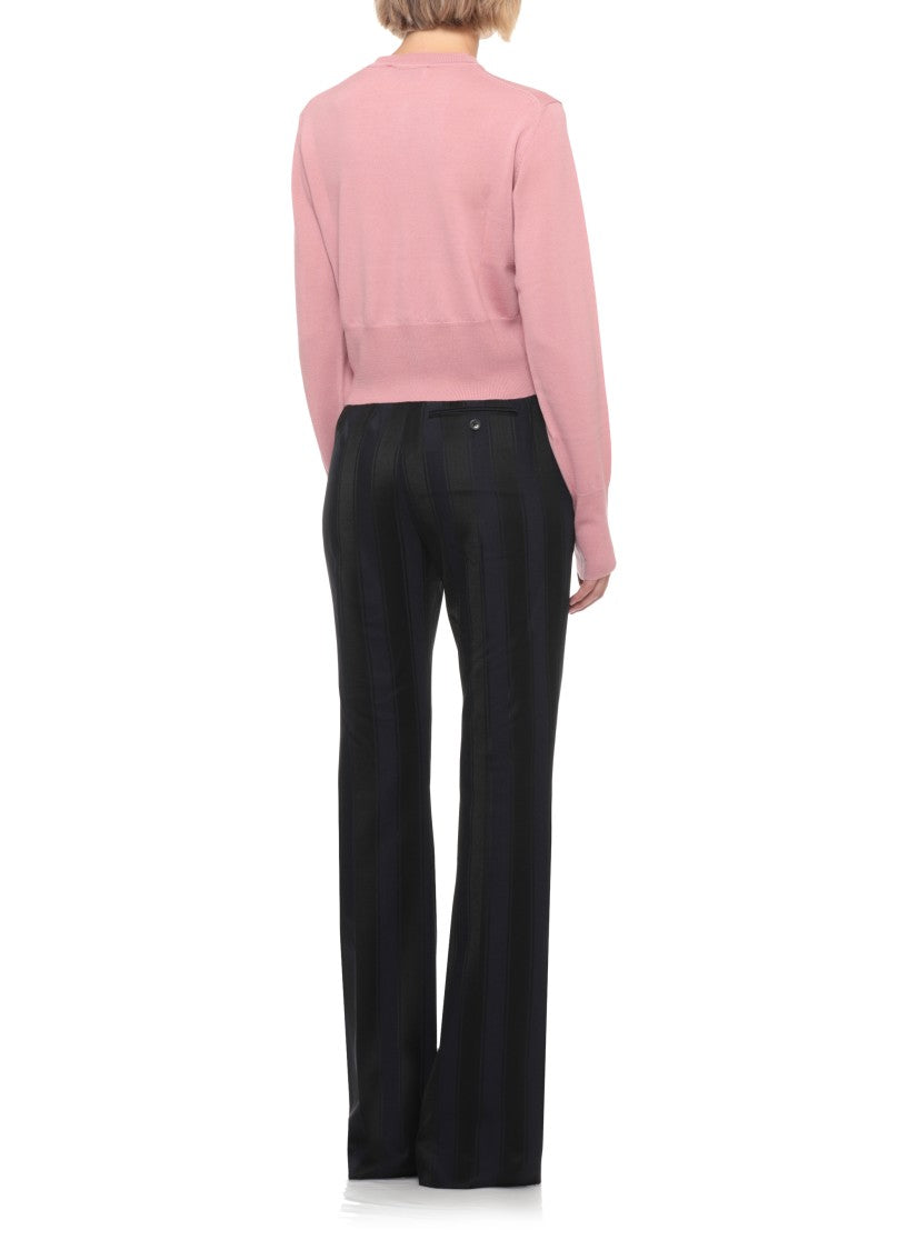 Vivienne Westwood Bea Cardigan With Embroidered Logo And Ribbed Trims