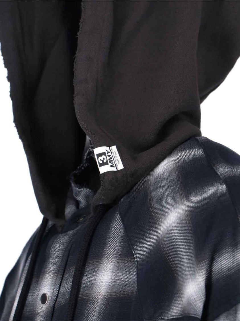 Maison Mihara Yasuhiro Long-Sleeve Black And White Plaid Shirt