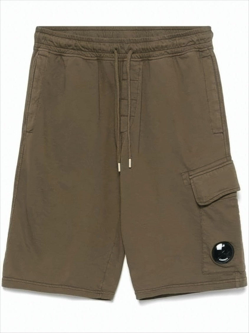 C.P. Company Relaxed Fit Brown Shorts With Flap Pocket