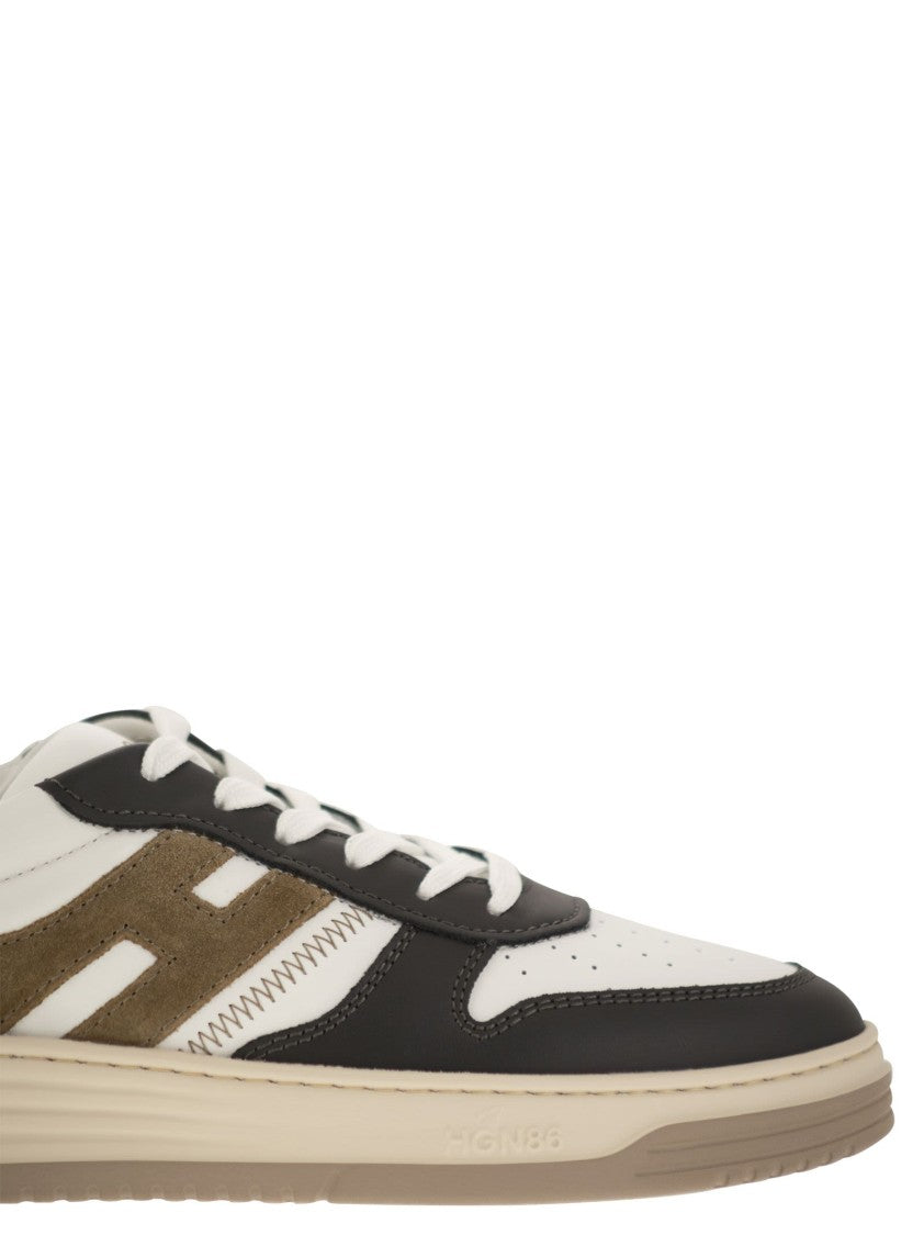 Hogan H630 - Leather Lace-Up Trainers