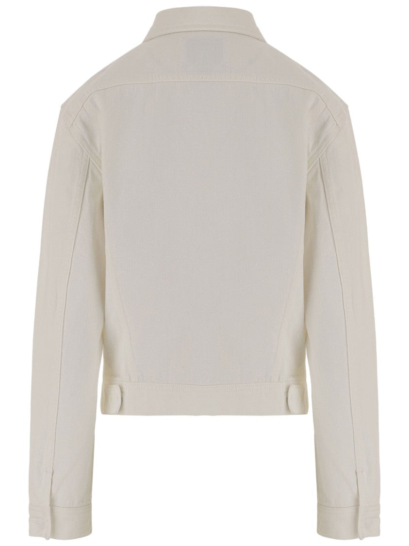 Sa Su Phi Ivory Cotton Jacket With Classic Collar