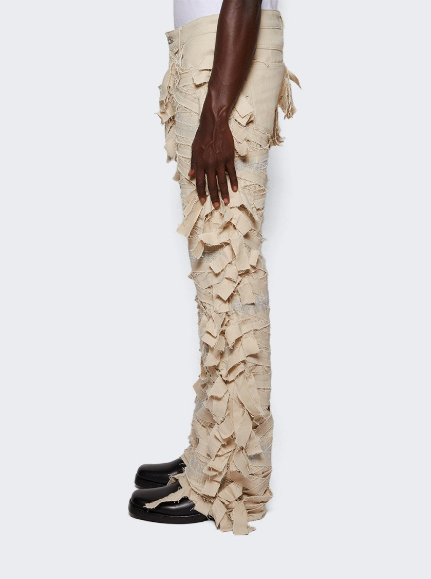 Who Decides War Engulfed Denim Jeans Cream