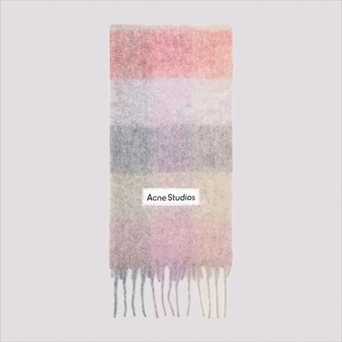 Acne Studios Soft Checkered Scarf In Pastel Shades