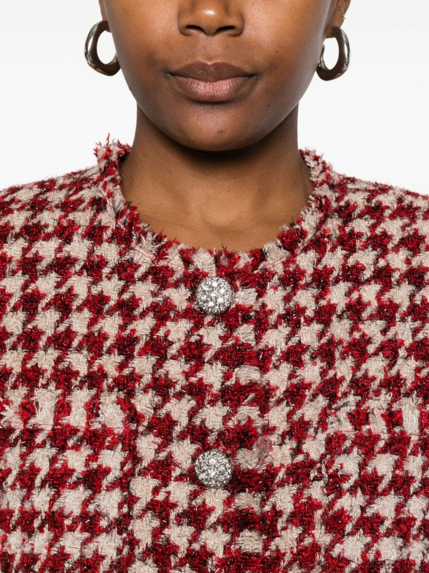Liu Jo Cropped Houndstooth Jacket