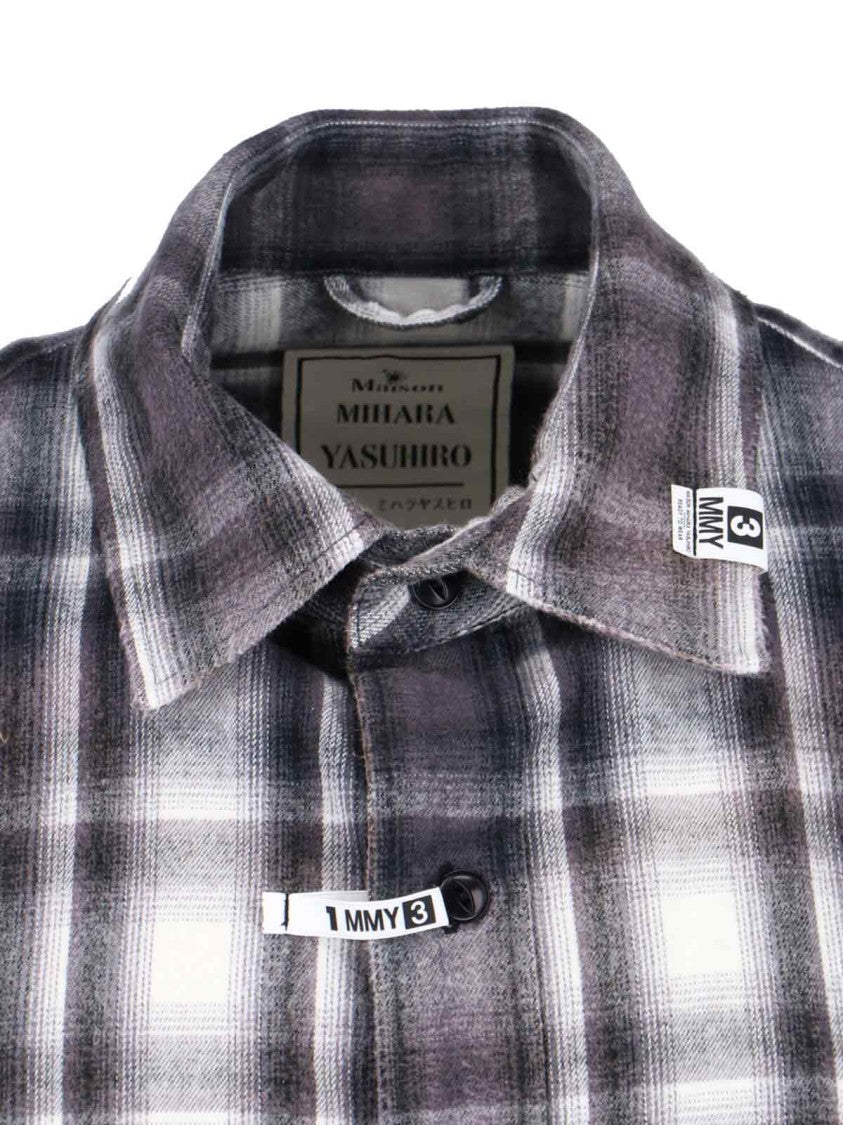 Maison Mihara Yasuhiro Vintage Check Cotton Shirt With Multicolor Embroidery