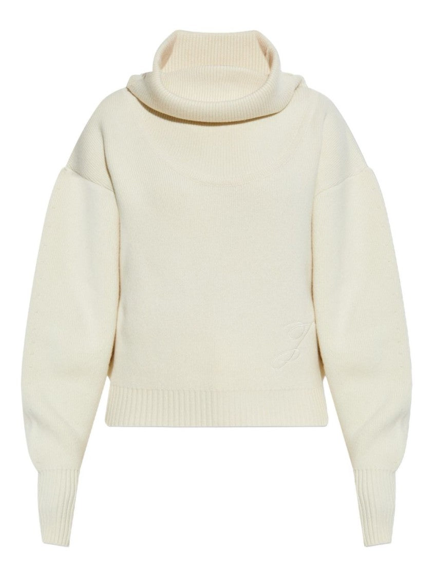 Jacquemus Wool-Cashmere Blend Sweater With Voluminous Sleeves