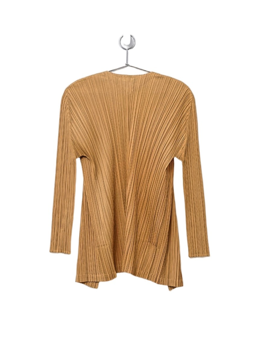 Pleats Please Lightweight Pleated Cardigan With Open Front Design