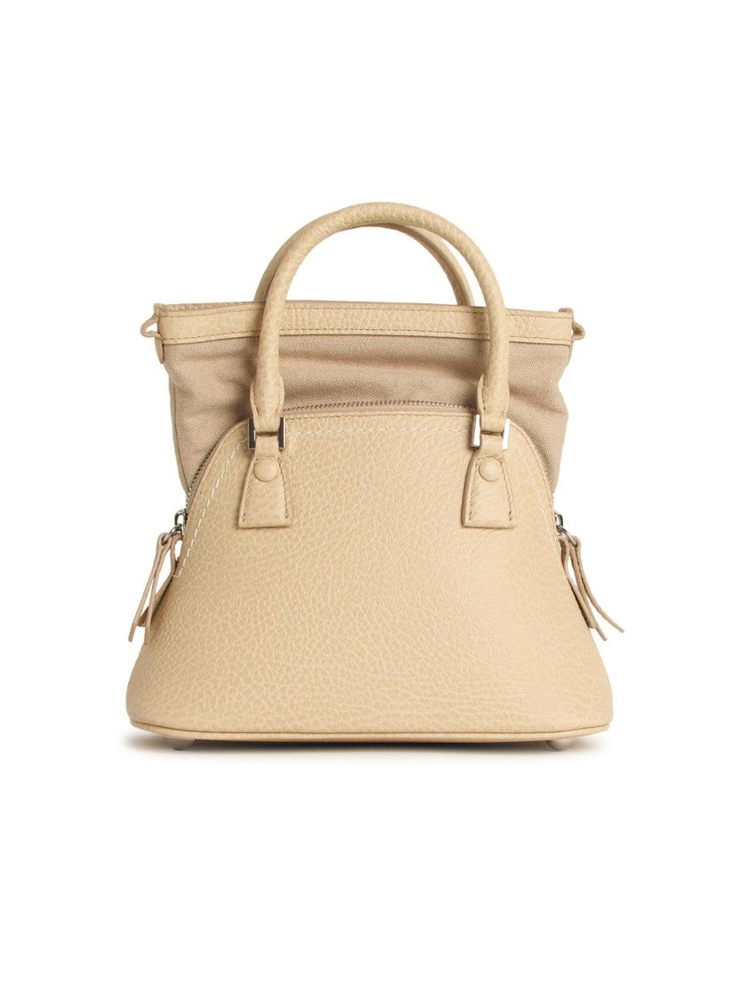 Maison Margiela Beige Leather '5Ac' Micro Bag