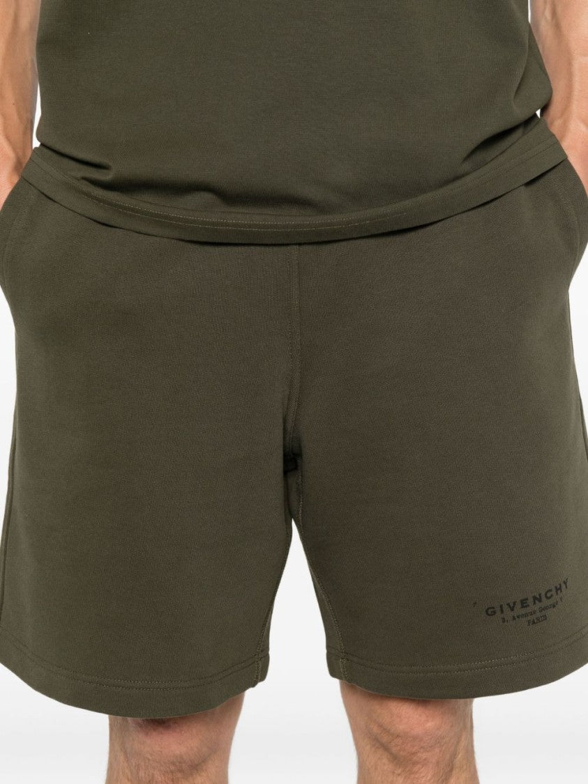 Givenchy Khaki Cotton Shorts