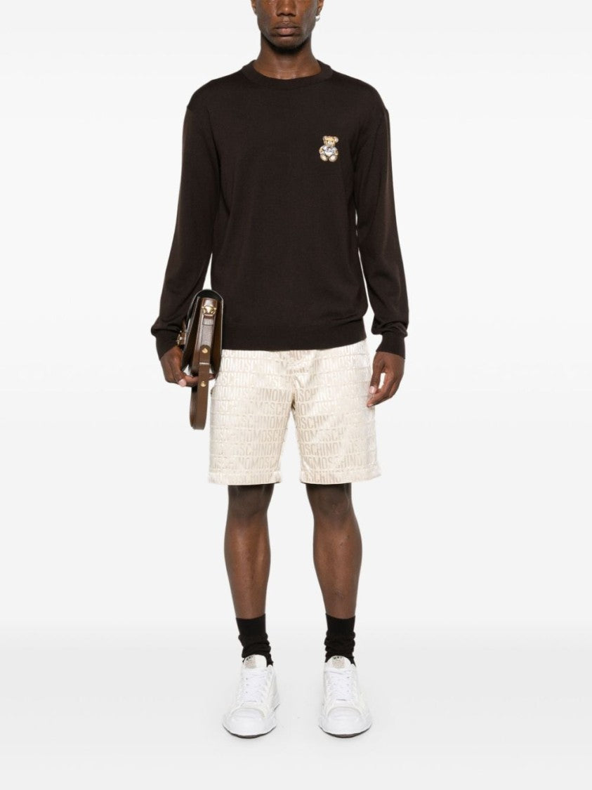 Moschino Coffee Brown Virgin Wool Sweater