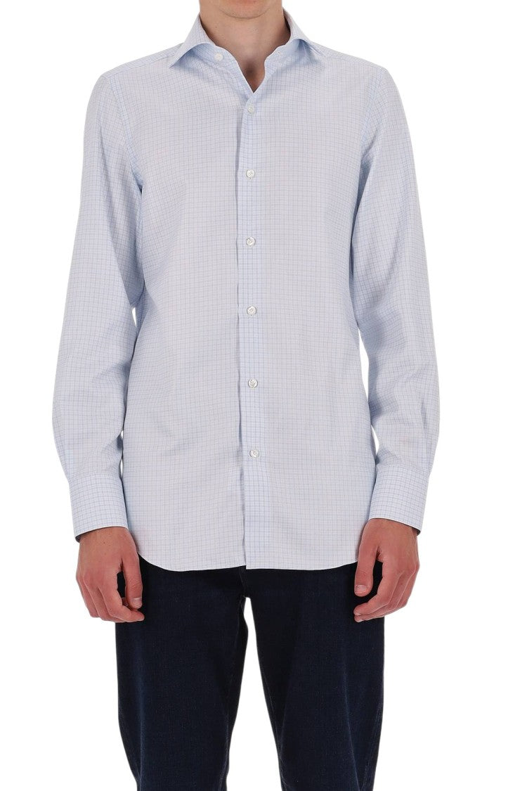 Finamore Milano Micro Check Cotton Shirt