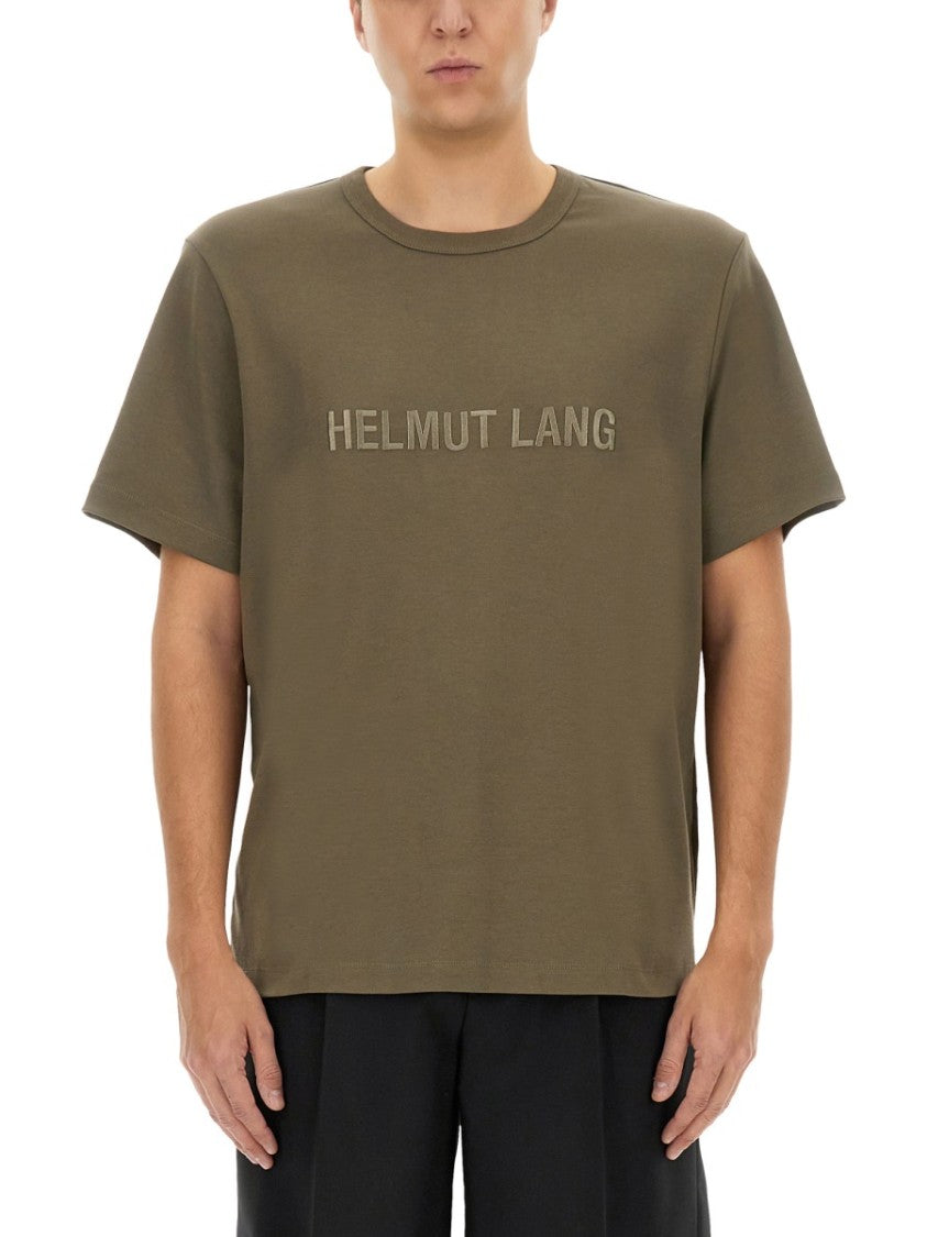 Helmut Lang Regular Fit T-Shirt With Tonal Logo Embossing