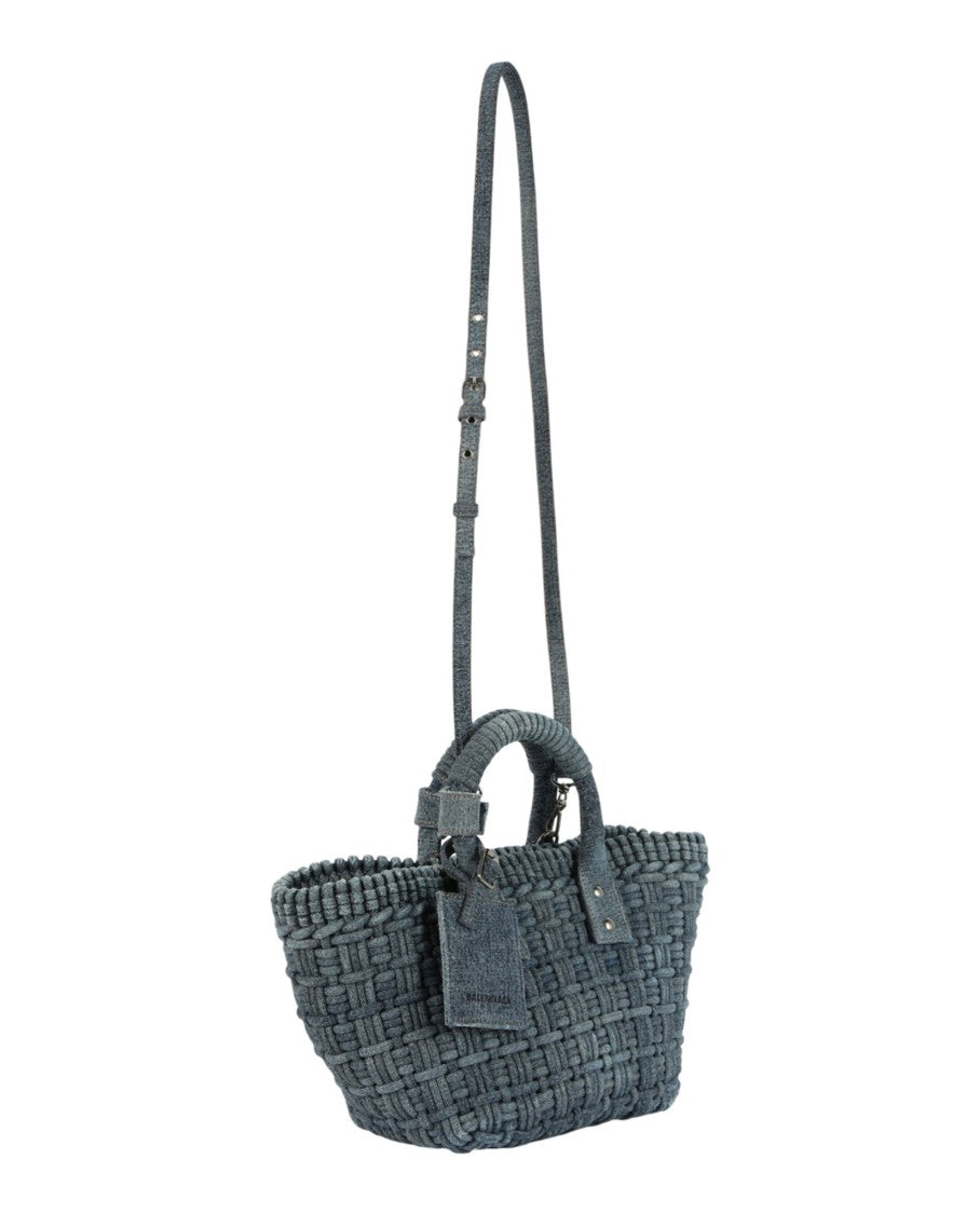 Balenciaga Bistro Xs Basket Top Handle Bag In Denim