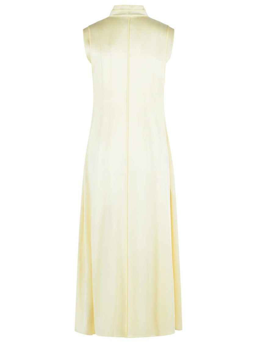 Jil Sander Ivory Acetate And Viscose Dress