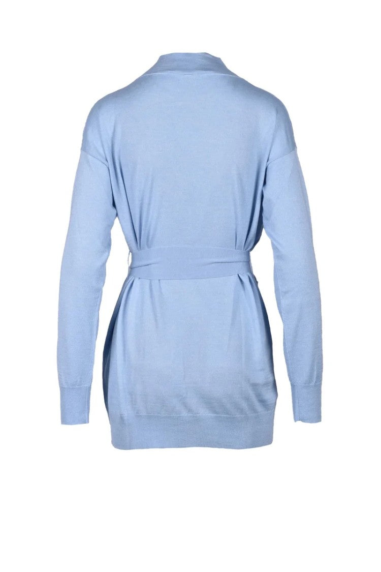 Wild Cashmere Silk Cashmere Cardigan - Celeste