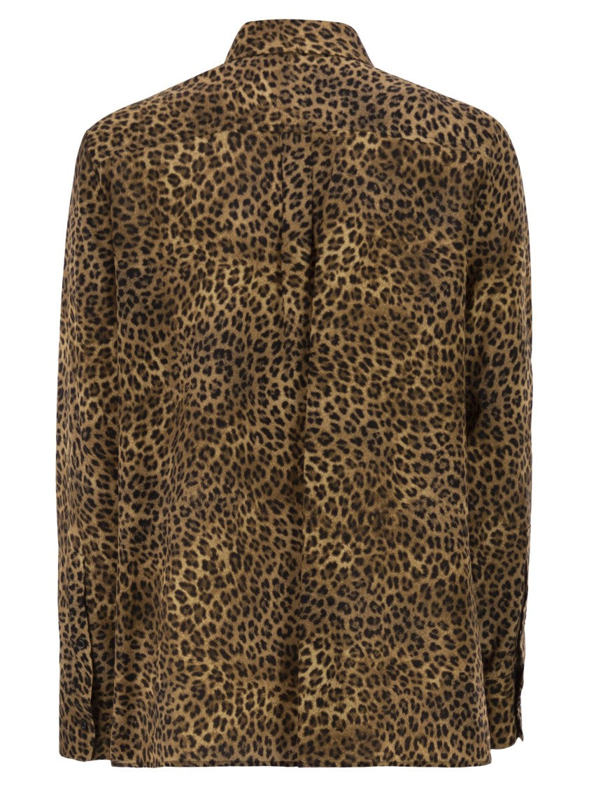 Max Mara Wkdlemma - Printed Silk Shirt With Pockets