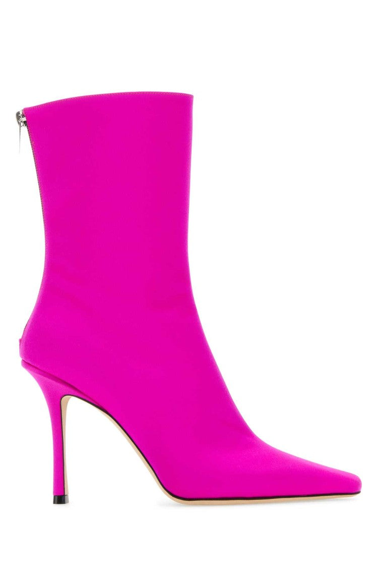Jimmy Choo Fuchsia Satin Ankle Boots
