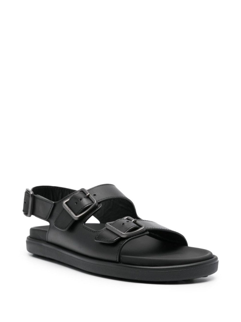 Tod's Open Black Leather Sandals