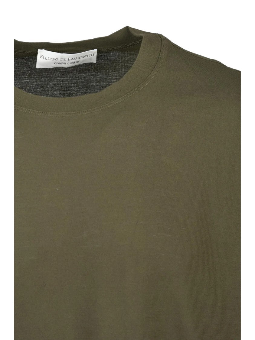 Filippo De Laurentiis Relaxed-Fit Military Green Cotton T-Shirt